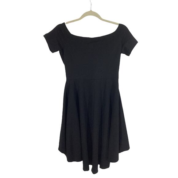 Sarin Mathews Black Off The Shoulder Short Sleeve Dress Mini Women's Size Medium - Picture 5 of 6